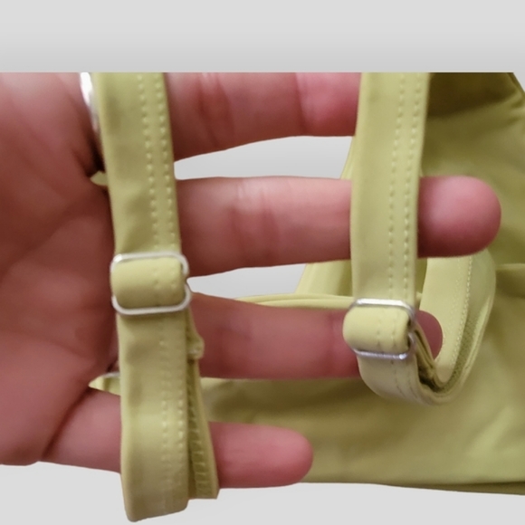 ZAFUL Mix & Match Gingham Plaid High Waist Tie Front Bikini Black & Green - Picture 5 of 10